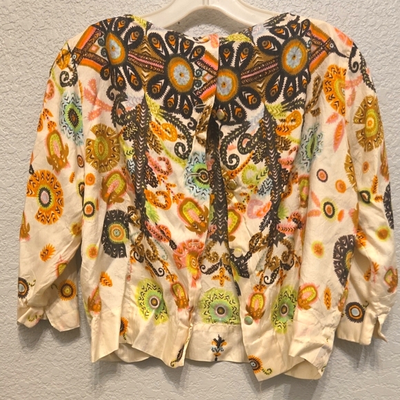 Malbe Origional (1968) Tops - SILK: Vintage (1968), Blouse; button-down cardigan